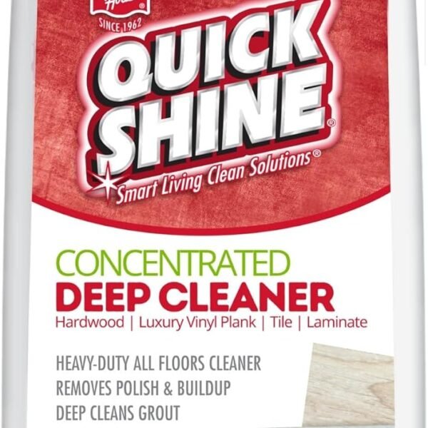 Quick Shine Multi Surface Deep Floor Cleaner and Remover 27oz | Removes Wax Build-Up, Revitalizes Floors & Cleans Grout | Use on Hardwood, Laminate, LVT, Tile and Stone | Pro-Level Cleaning