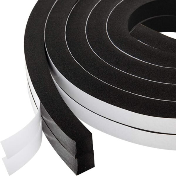 Closed Cell Foam Weather Strip, 1/2 Inch x 1/2 Inch, Window Insulation Rubber Seal, 13 Feet (2 Rolls x 6.5ft)