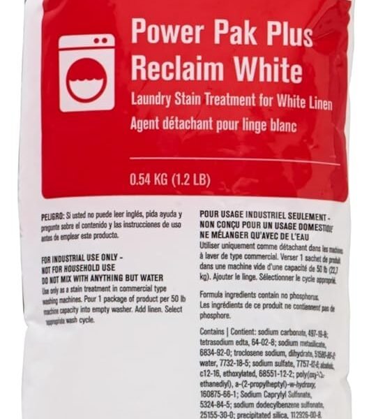 Ecolab Stainblaster Power Pak Plus Reclaim White Linen Laundry Machine Stain Treatment